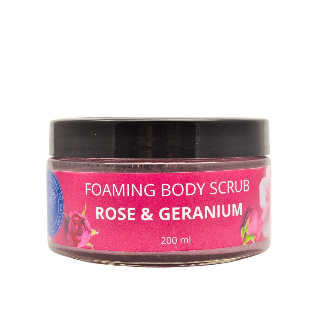 Foaming Body Scrub β Rose & Geranium 200ml