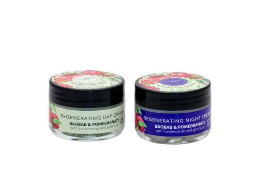 Regenerating Day & Night Cream - Baobab and Pomegranate Combo