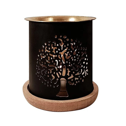 Oil Burner - Tree of Life Metallic Burner