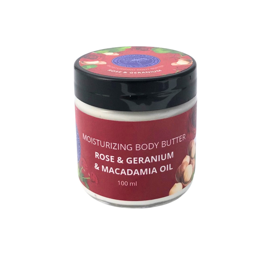 Moisturizing Body Butter -  Rose and Geranium with Macadamia