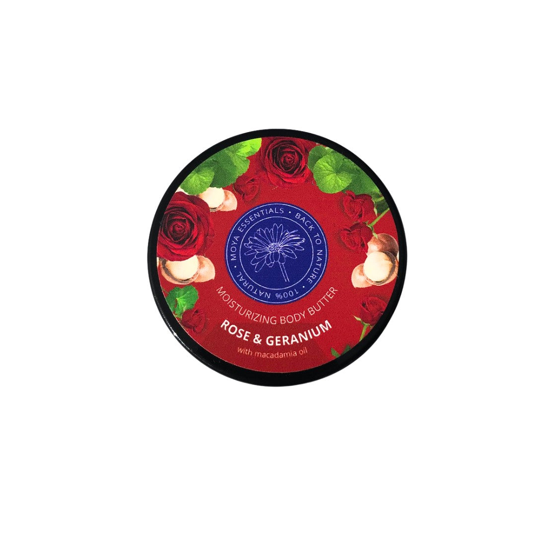 Moisturizing Body Butter -  Rose and Geranium with Macadamia