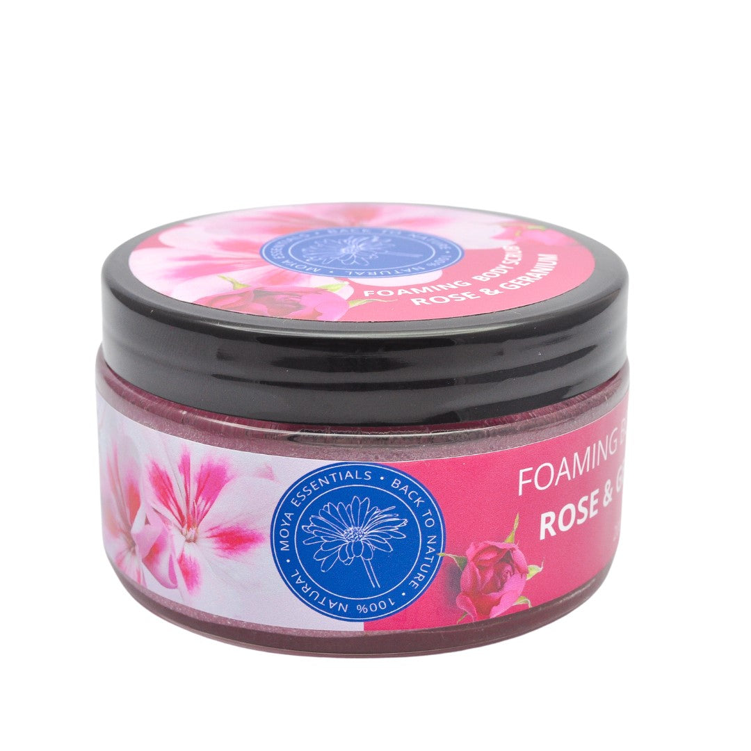 Foaming Body Scrub – Rose & Geranium 200ml