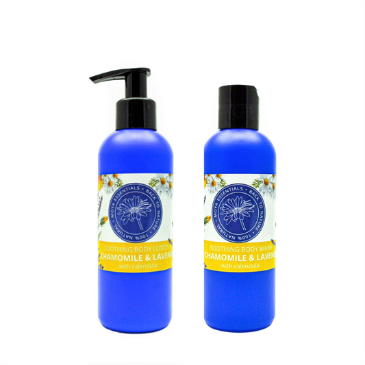 Soothing Body Wash & Body Lotion Combo - Chamomile & Lavender